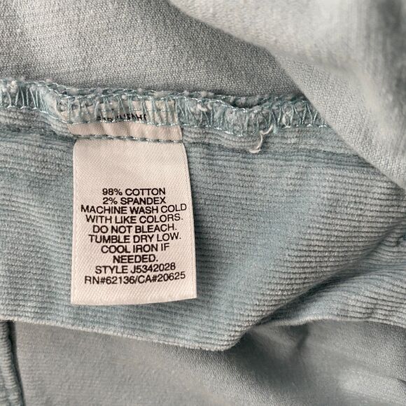 Guess Corduroy Pants Womens 34 Blue Mid Rise Flare Flap Pocket Ladies Hippie 90s - Picture 8 of 12